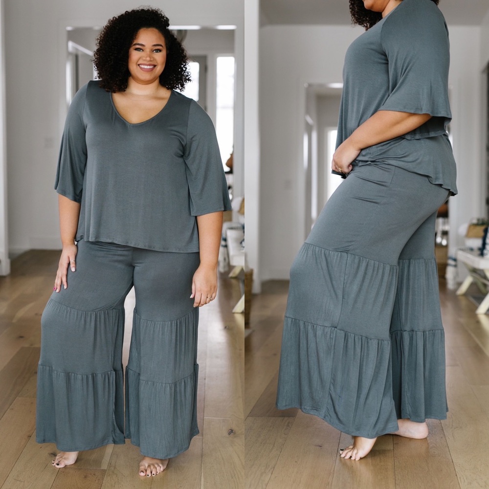 FINAL PRICE❗️ Zoey Flowy Tiered Lounge Pants - Picture 3 of 4